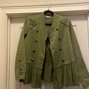 Army Green Peplum Jacket